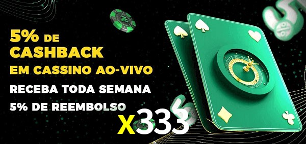Promoções do cassino ao Vivo x333